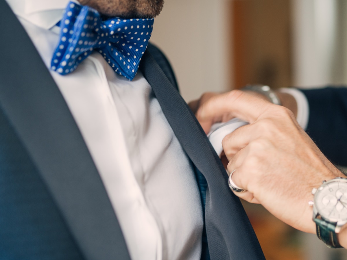 Papillon Regolabile Elegante Set 3 Papillon Uomo Con Fazletto - Seta Jacquard Per Matrimonio E Smoking Papillon Seta Smoking - 11